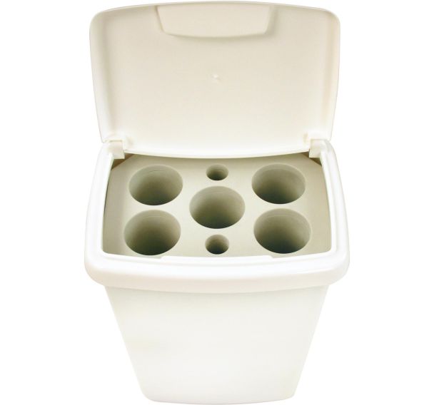 Poubelle à gobelets - 5 trous - 50L