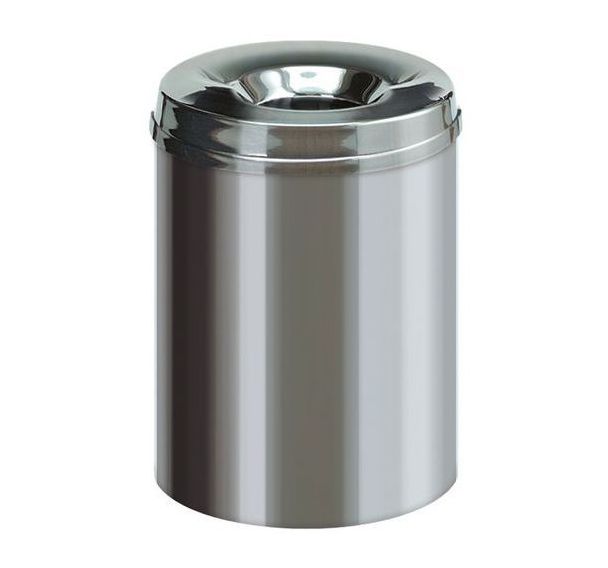 Poubelle à papier anti-feu inox, 15L à 50L