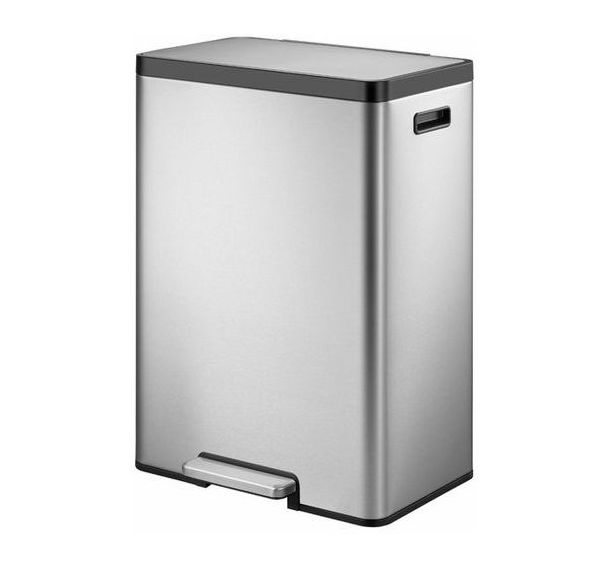 Poubelle à pédale Ecocasa II Recycling Step Bin 20+20 L inox