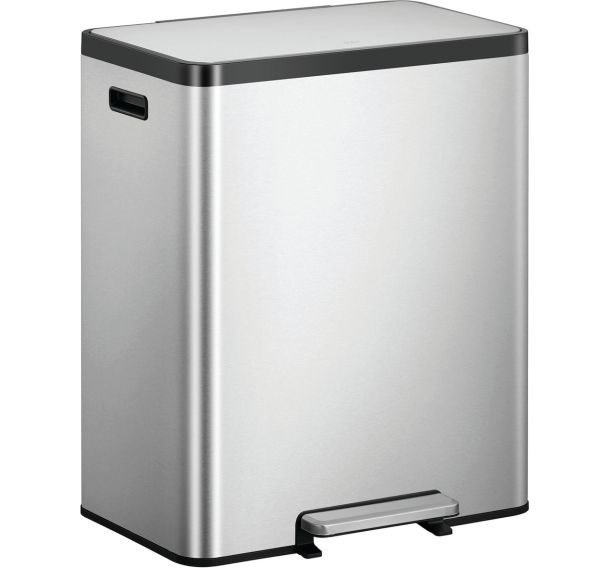 Poubelle à pédale Ecocasa II Recycling Step Bin 36+24 L inox