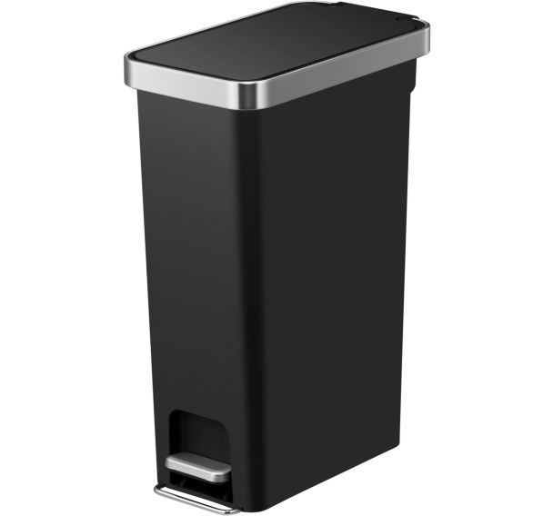 Poubelle à pédale Hana Slim - 40L - Noir