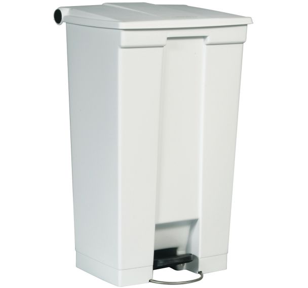 Poubelle à pédale Step-on - Capacité 87 L - Blanc