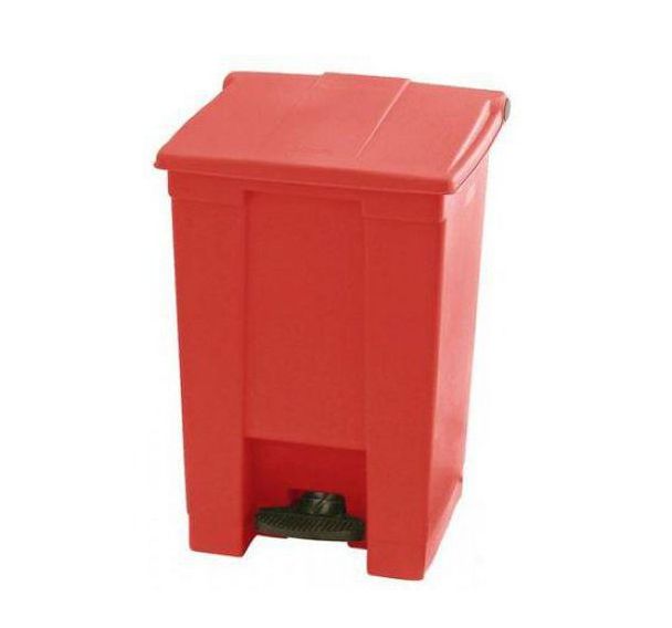 Poubelle à pédale Step-on - Rouge - 45 L