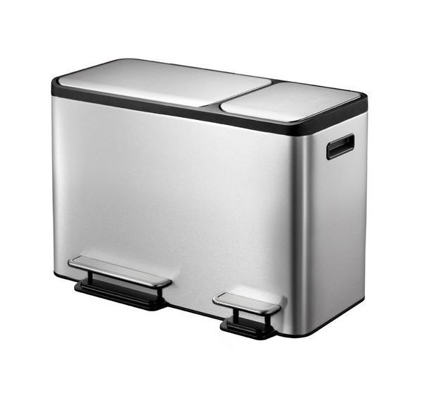 Poubelle à pédale Tri-sélectif EcoCasa 24+12L