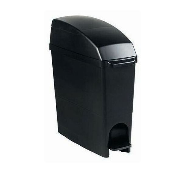 Poubelle à pédale hygiène féminine Noir - 15 L