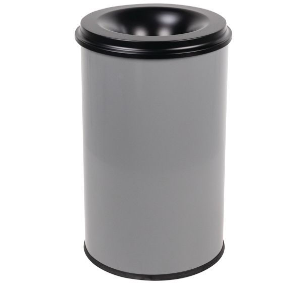 Poubelle antifeu Manutan - 20 L à 110 L - Noir ou Gris - Manutan Expert