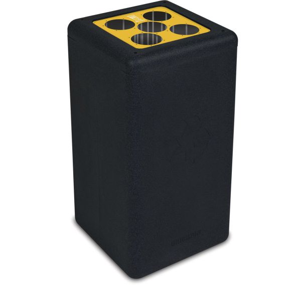 Poubelle circulaire à gobelets BrickBin Cups 65L noir/jaune