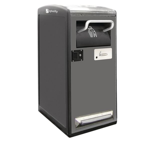 Poubelle connectée Bigbelly avec compacteur