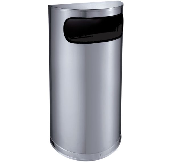 Poubelle d'accueil demi ronde