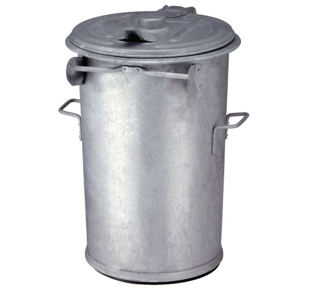 Poubelle d'appoint en acier galvanisé - 110 L