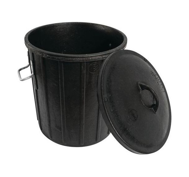 Poubelle de chantier allégée en caoutchouc armé - 75L