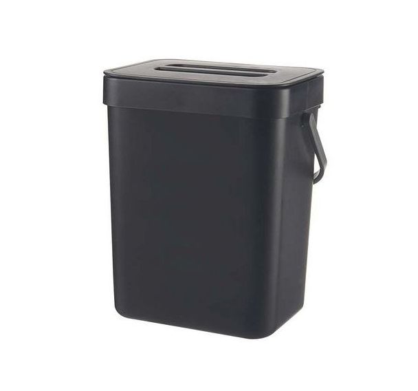 Poubelle de compostage plastique - 3L - Noir - Arvix