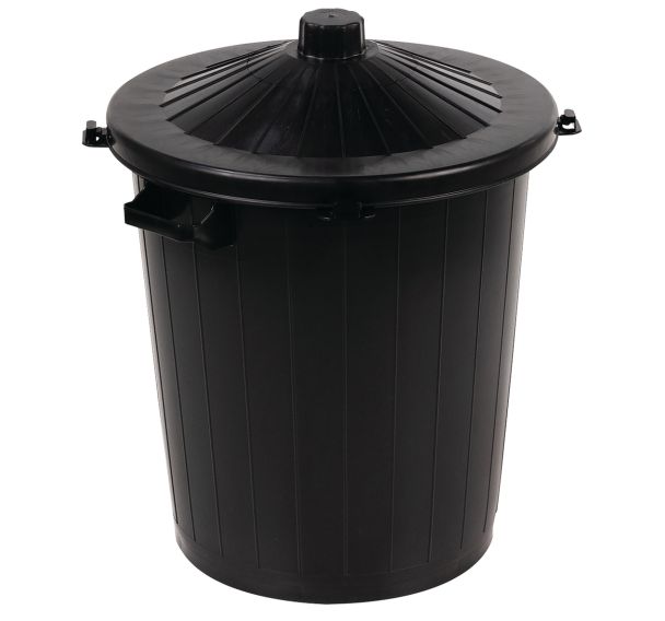 Poubelle de rue noire - 80L