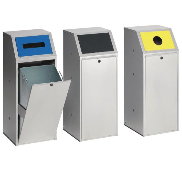 Poubelle de tri sélectif en acier - 70L - Var