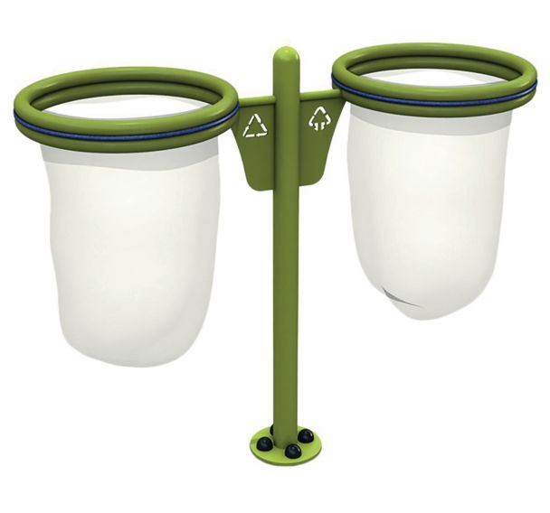 Poubelle double pour parcours sportif Freetness