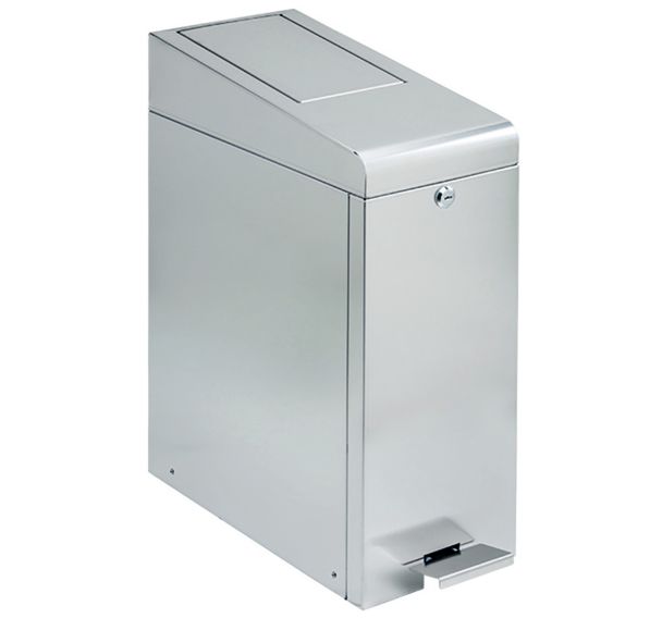 Poubelle hygiène féminine à pédale inox brossé