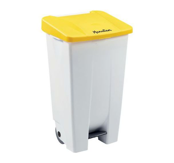 Poubelle mobile à pédale - Ergonomique - Tri sélectif - 120 L - Manutan Expert