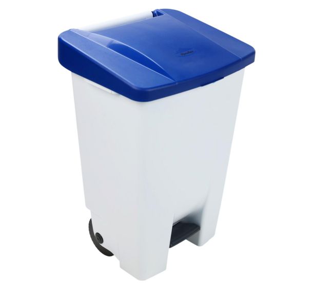 Poubelle mobile à pédale - Ergonomique - Tri sélectif - 80 L - Manutan Expert