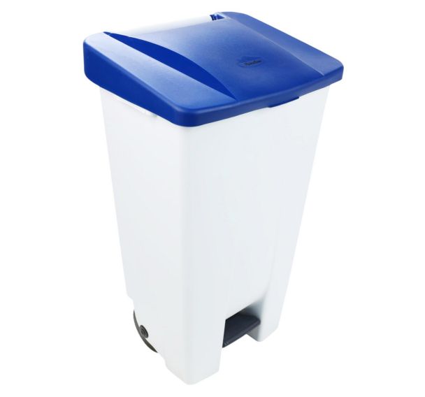 Poubelle mobile à pédale - tri sélectif 120 L - Manutan Expert