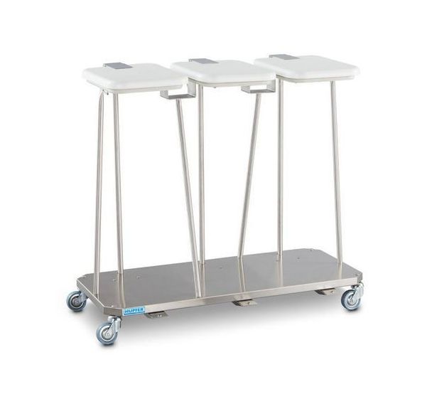 Poubelle mobile inox GAS - Hupfer