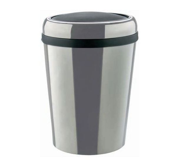 Poubelle oval à couvercle basculant Swingo - Brillant - 60 L