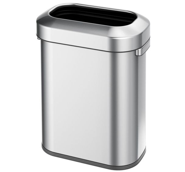 Poubelle ovale Urban 60 L, EKO inox mat
