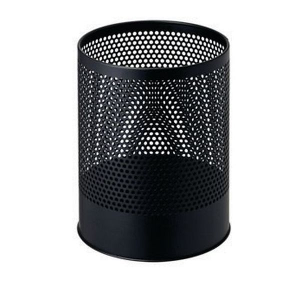 Poubelle perforée Pois - 14 L - Noir