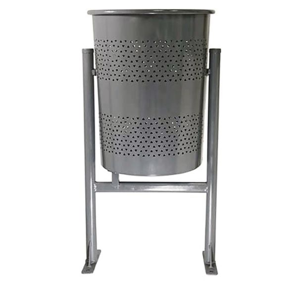 Poubelle ronde métal 60 L