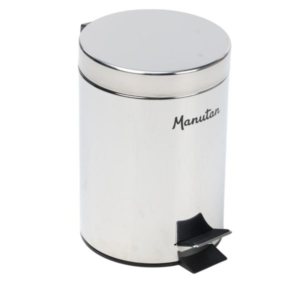 Poubelle sanitaire Inox à pédale Manutan - Manutan Expert