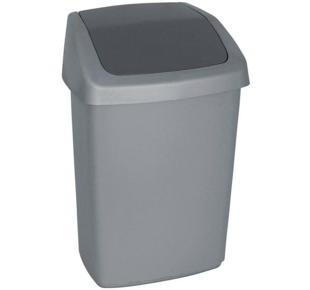 Poubelle sanitaire à couvercle basculant 15 L Gris
