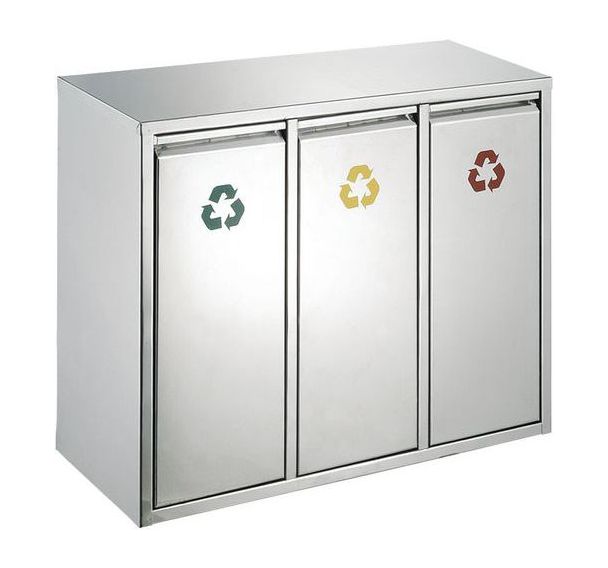 Poubelle tri sélectif 3x8L