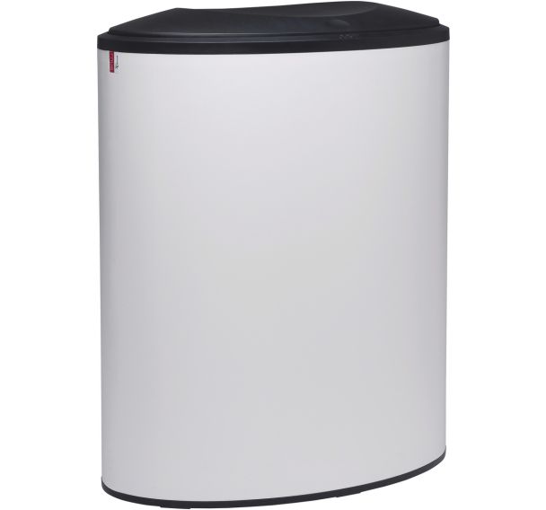 Poubelle tri sélectif Lune Binc 3 flux couvercle fermé blanc