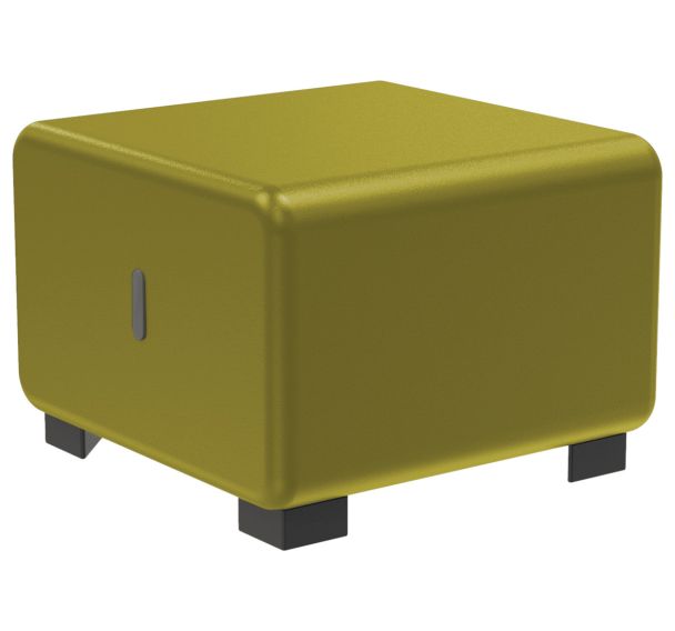 Pouf 1 place Hizia tissu enduit PVC - Alba