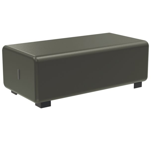 Pouf 2 place Hizia tissu enduit PVC - Alba