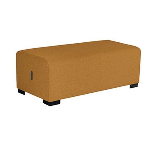 Pouf 2 places Hizia tissu polyester - Alba