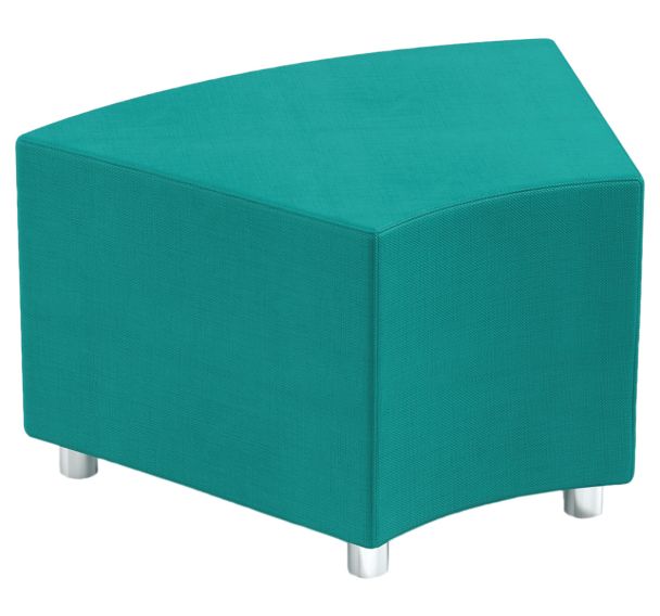 Pouf en forme d’angle structure en bois mousse PVC similicuir -Mirplay School