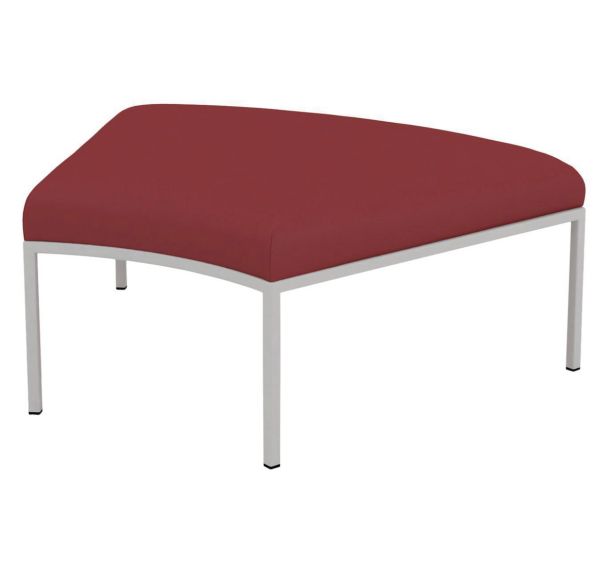 Pouf Atrium courbe tissu enduit PVC