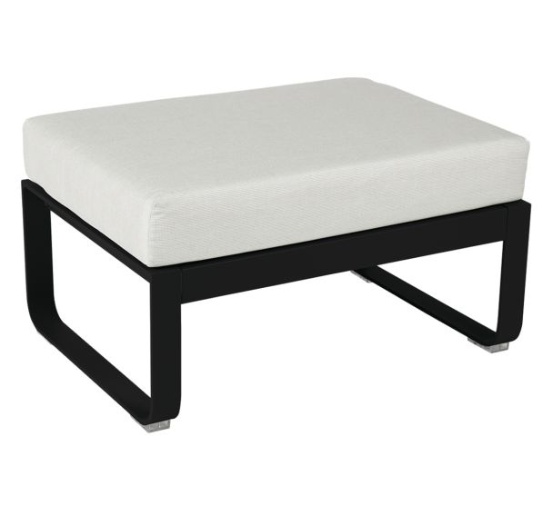 Pouf Bellevie coussin blanc grisé Fermob