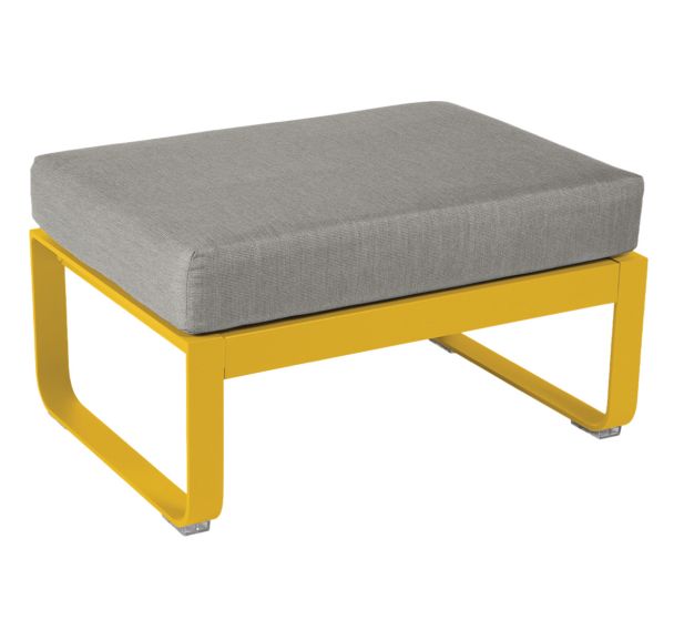 Pouf Bellevie coussin taupe grisé Fermob