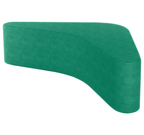 Pouf Boomerang rigide 170 x 89 cm tissu simili cuir Spouf
