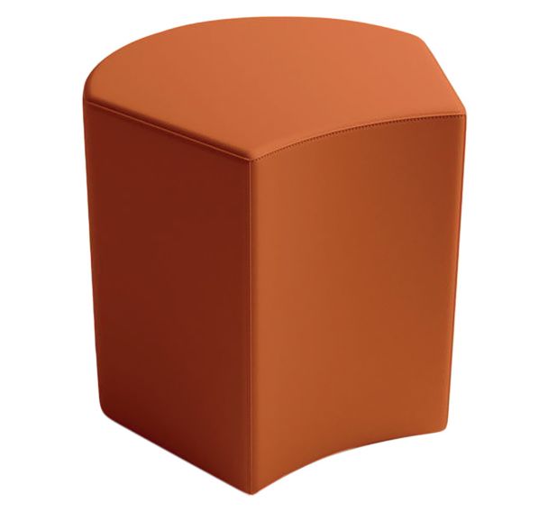 Pouf Camomillia pétale simili cuir hauteur 30 cm - SPOUF