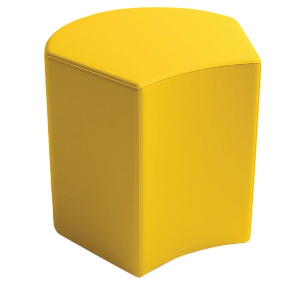 Pouf Camomillia pétale simili cuir hauteur 45 cm - SPOUF