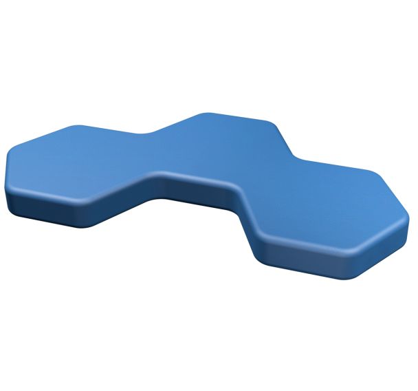 Pouf Honey courbe H100cm LXHXP:120x10x47,5 cm