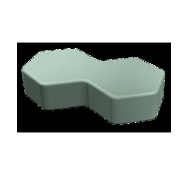 Pouf Honey décagone H20cm LXHXP:86x20x47,5 cm