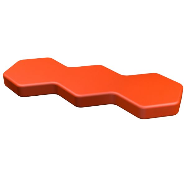Pouf Honey droit H10cm LXHXP:128,5x10x64,5 cm