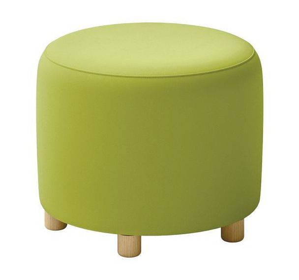 Pouf Joris Ø 50 cm tissu enduit PVC