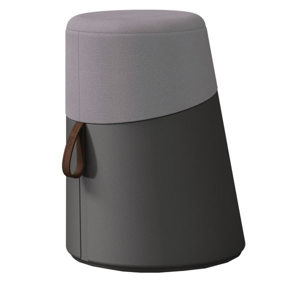 Pouf Kulbu polyéthylène avec assise tissu Sokoa