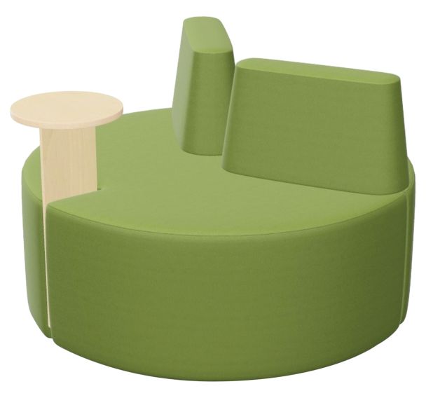 Pouf Tri Ply Ø 115 cm + dossiers + tablette tissu enduit