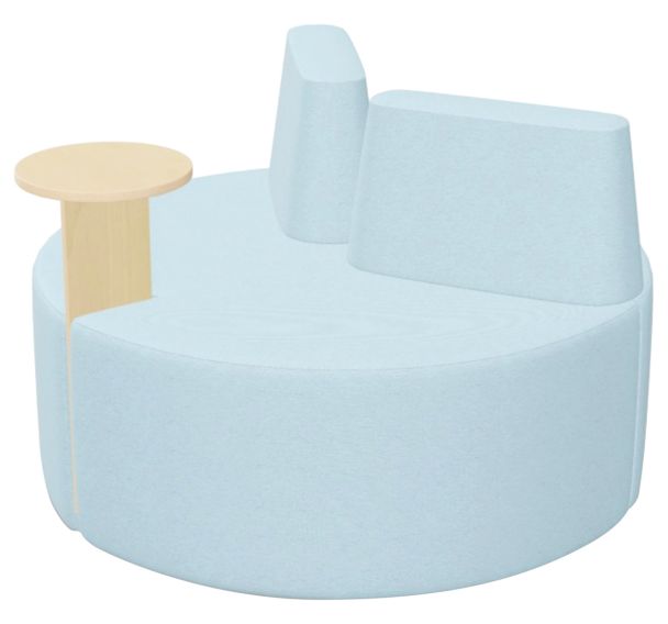 Pouf Tri Ply Ø 115 cm + dossiers + tablette tissu polyester