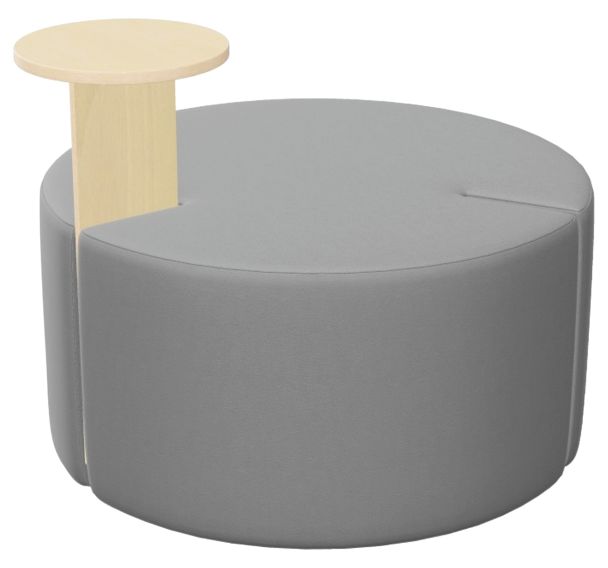 Pouf Tri Ply Ø 85 cm + tablette tissu enduit